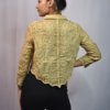 floral embroidered button down shirt (free size)