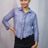 floral embroidered button down shirt (free size)