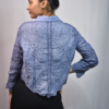 floral embroidered button down shirt (free size)