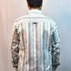 light green & white check shirt