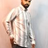 grey & white check shirt