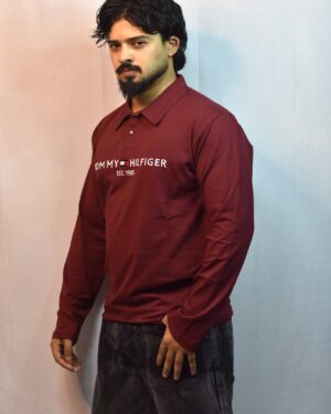 tommy hilfiger full sleeves polo t shirt